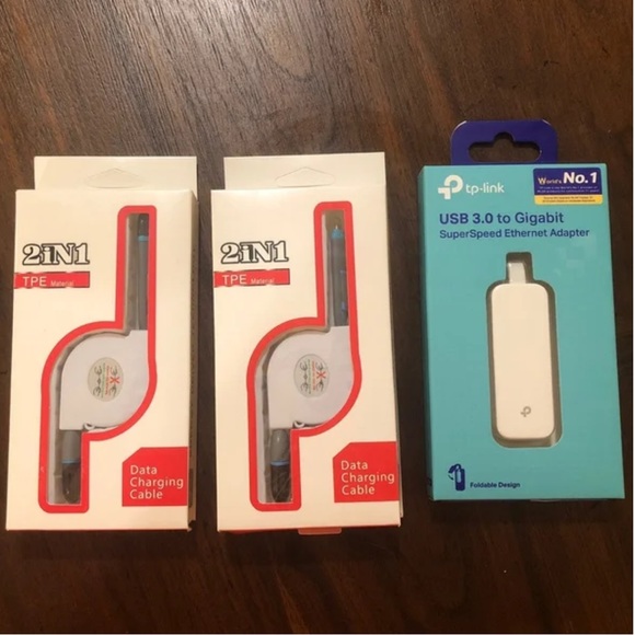 Other - New Data Charging Cables and Ethernet Connector